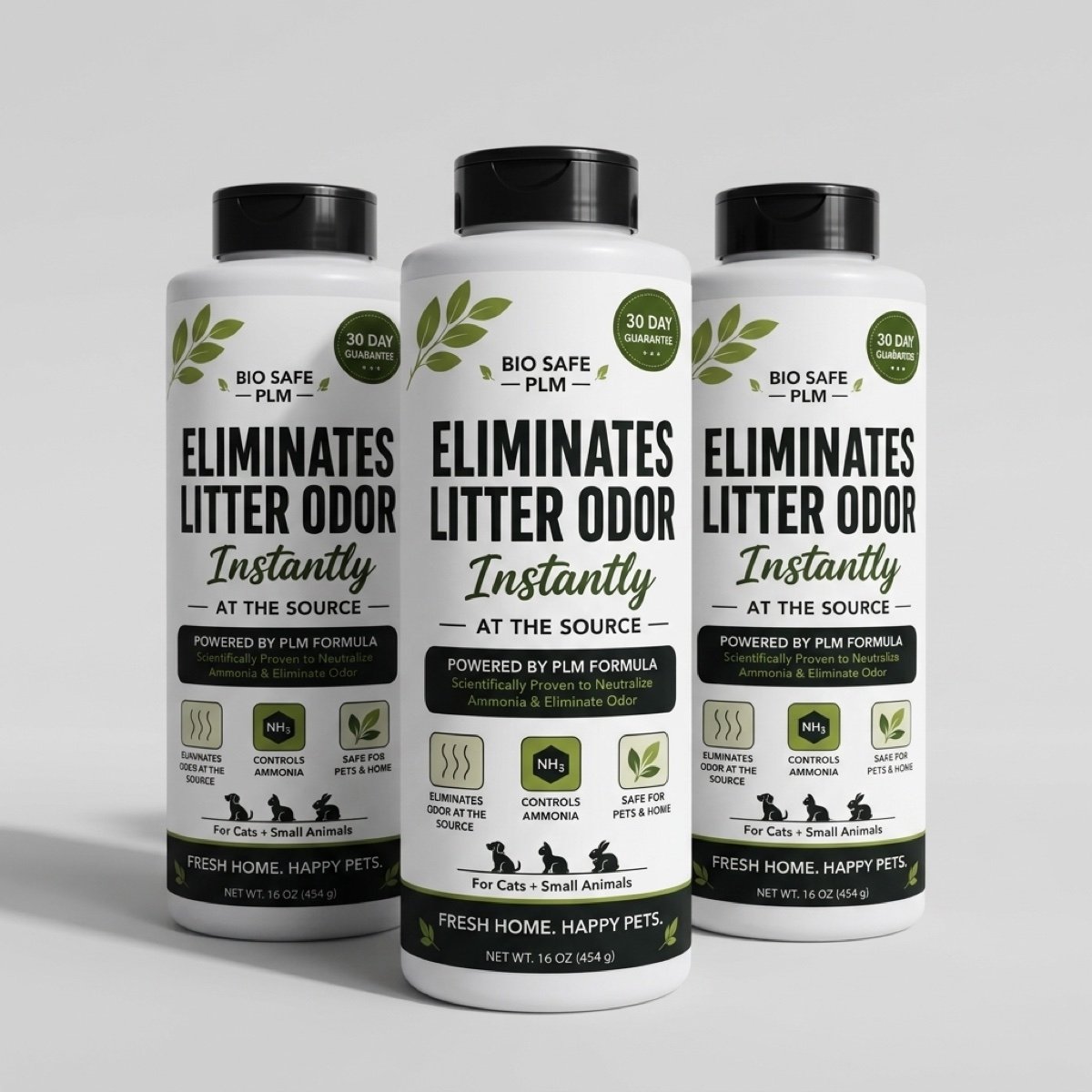 Three Bio Safe PLM 16 oz shaker bottles